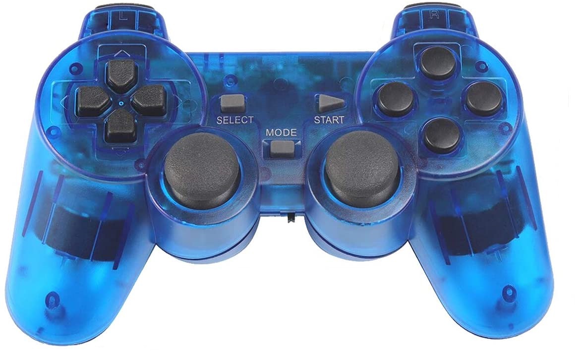 Bezprzewodowy kontroler pad do PS2 Apzia Bluetooth niebieski