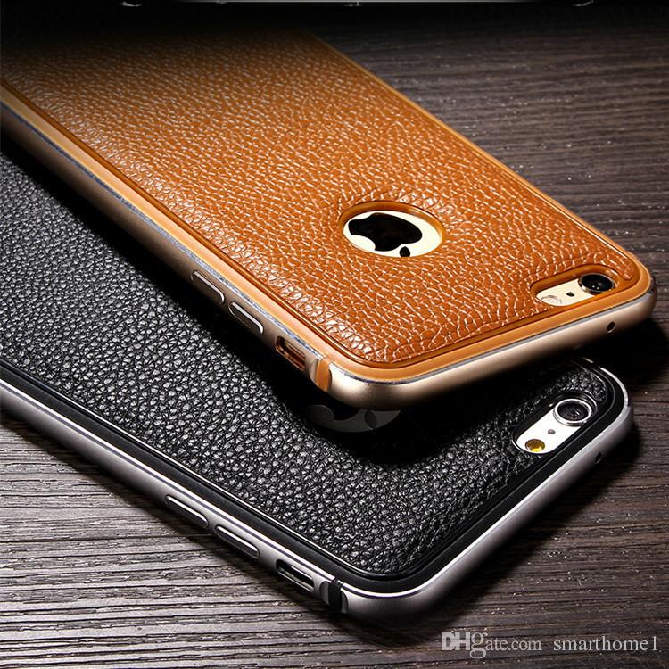 Etui iPhone 6 6S aluminium skóra genuine