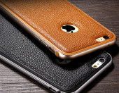 Etui iPhone 6 6S aluminium skóra genuine – zdjęcie 1