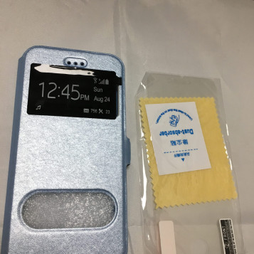 Etui iPhone 6 6S otwierany futerał niebieski