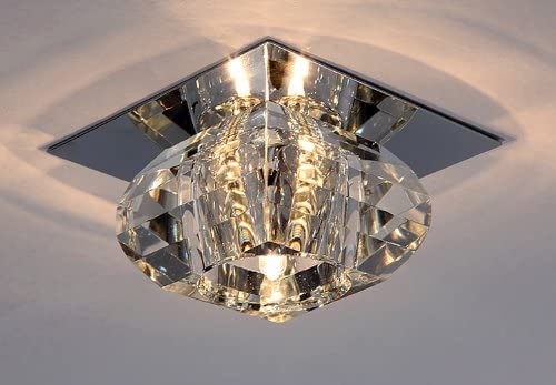 Szklana lampa sufitowa halogenowa Amzdeal 40W G9 3000K LM ciepła biel
