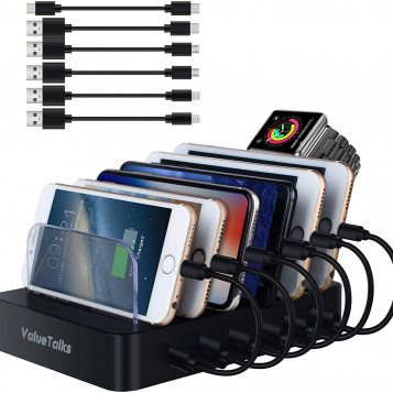 Stacja ładująca do wielu urządzeń ValueTalks TBS-901 6-portowa USB AI