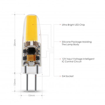 Albrillo 10 jednostek in Box 2w G4 Led lampa model LL LS13