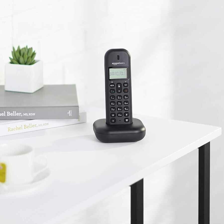 Telefon bezprzewodowy stacjonarny AmazonBasics DECT bez klapki