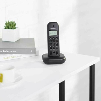 Telefon bezprzewodowy stacjonarny AmazonBasics DECT bez klapki