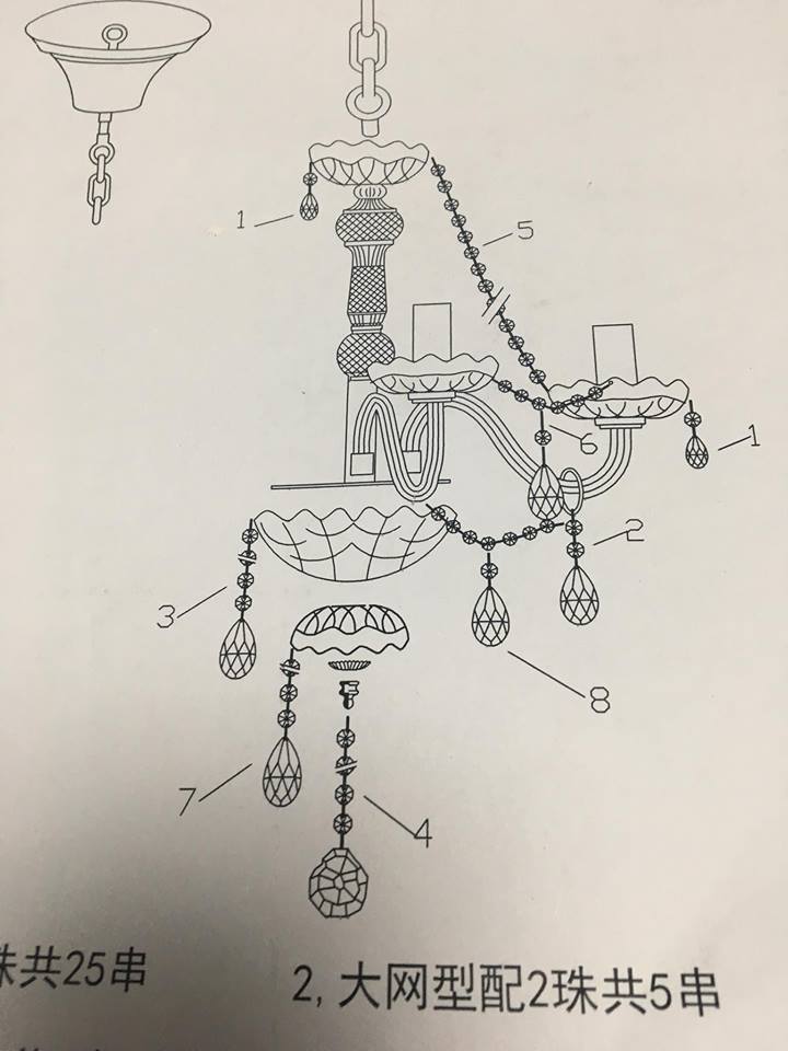 Lampa kryształowy żyrandol nowa