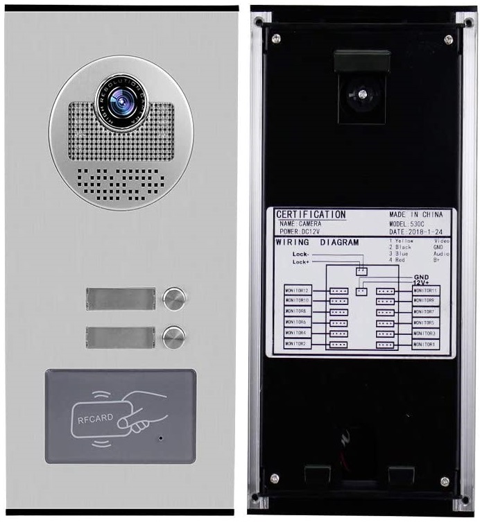 Kamera na podczerwień do wideodomofonu KDL Heimat 530C 7-calowy RFID