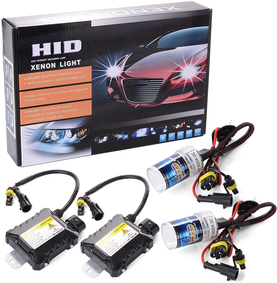 Zestaw żarówek Xenon Ksenon H7 HID 6000K 55W Xcsource
