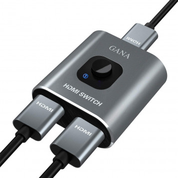 Przełącznik rozdzielacz splitter dwukierunkowy Gana HDMI HD 4K 3D 1080P HDTV BluRay