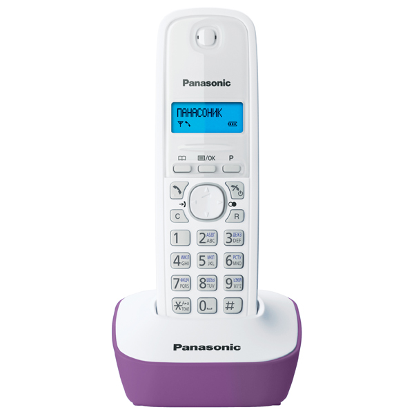 Bezprzewodowy telefon stacjonarny Panasonic KX-TGA161EX biało-fioletowy