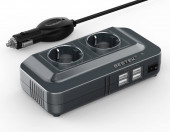 Przetwornica mocy samochodowa BESTEK MRI2013NU 2xEU 4xUSB 200W – zdjęcie 7