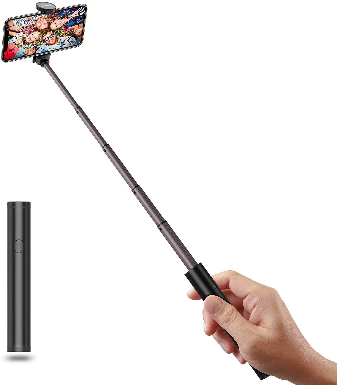 Mini Selfie Stick JTWEB z wbudowanym bezprzewodowym pilotem iPhone