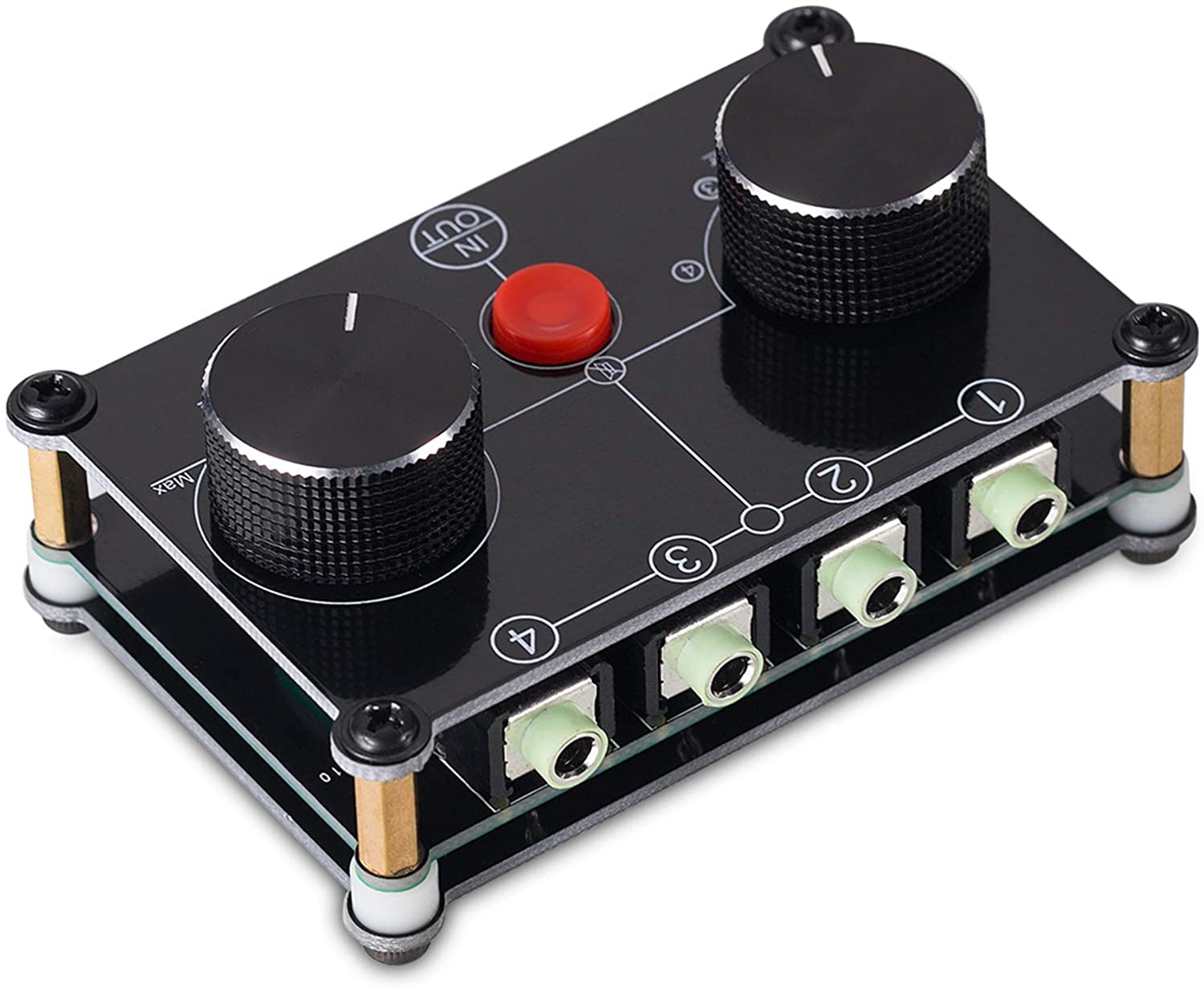 Mini rozdzielacz audio AUX 4 wyjścia z kontrolerem Nobsound Little Bear MC104