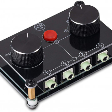 Mini rozdzielacz audio AUX 4 wyjścia z kontrolerem Nobsound Little Bear MC104