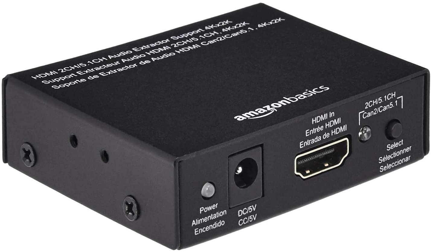 Ekstraktor konwerter adapter HDMI do HDMI+audio RCA SPDIF 4K AmazonBasics