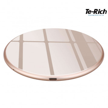 Szybka ładowarka bezprzewodowa Te-Rich Ultra Slim V8 10W Qi