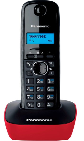 Telefon stacjonarny Panasonic KX-TG1611 czerwony bez stacji