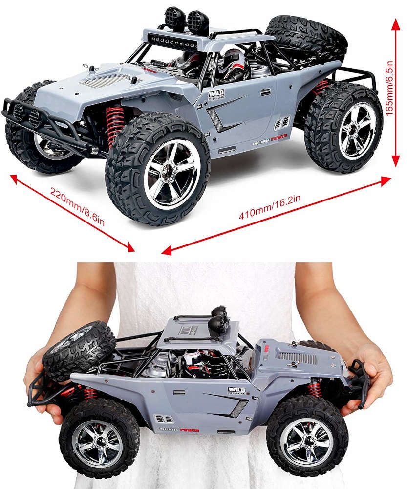 Zdalnie sterowany samochód TOZO Off-Road 1:12 50KM/H 4x4 2.4GHz szary