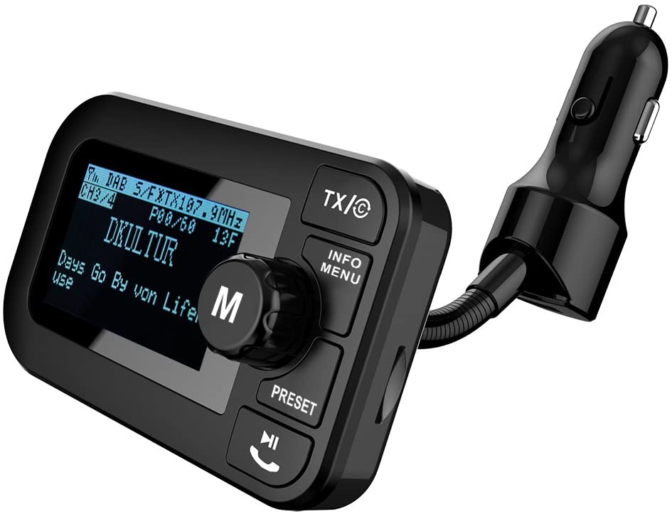 Transmiter samochodowy odbiornik angmno DAB105B AUX MP3 LCD