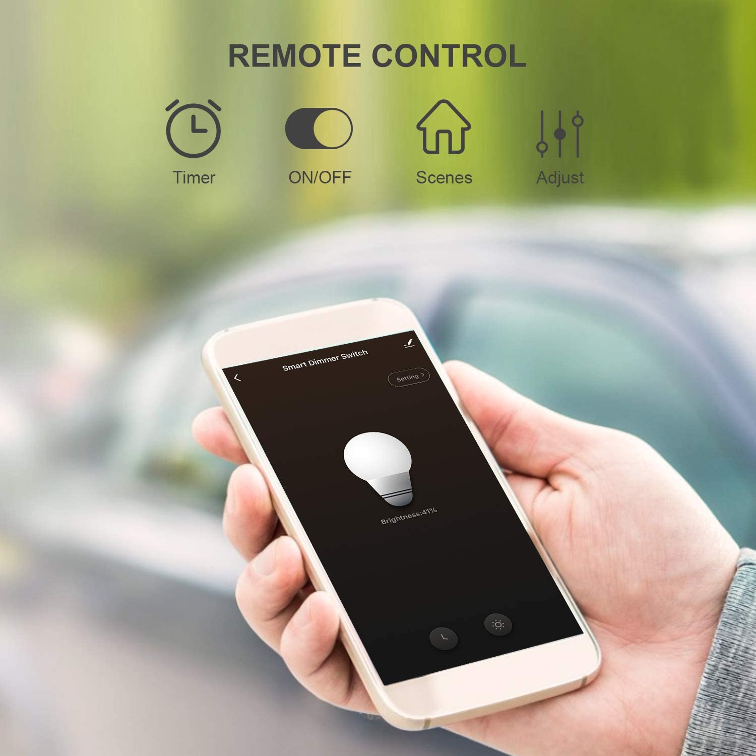 Inteligentny ściemniacz Maxcio bezstopniowy do żarówki INC CFL LED WiFi