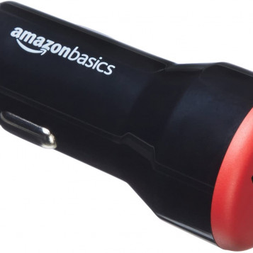 AmazonBasics 2-portowa ładowarka samochodowa USB Apple Android 4,8A 24W