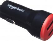 AmazonBasics 2-portowa ładowarka samochodowa USB Apple Android 4,8A 24W – zdjęcie 1