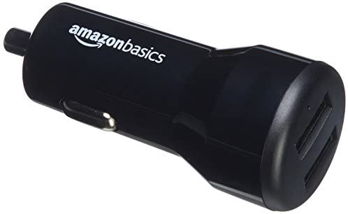 AmazonBasics 2-portowa ładowarka samochodowa USB Apple Android 4,8A 24W czarny