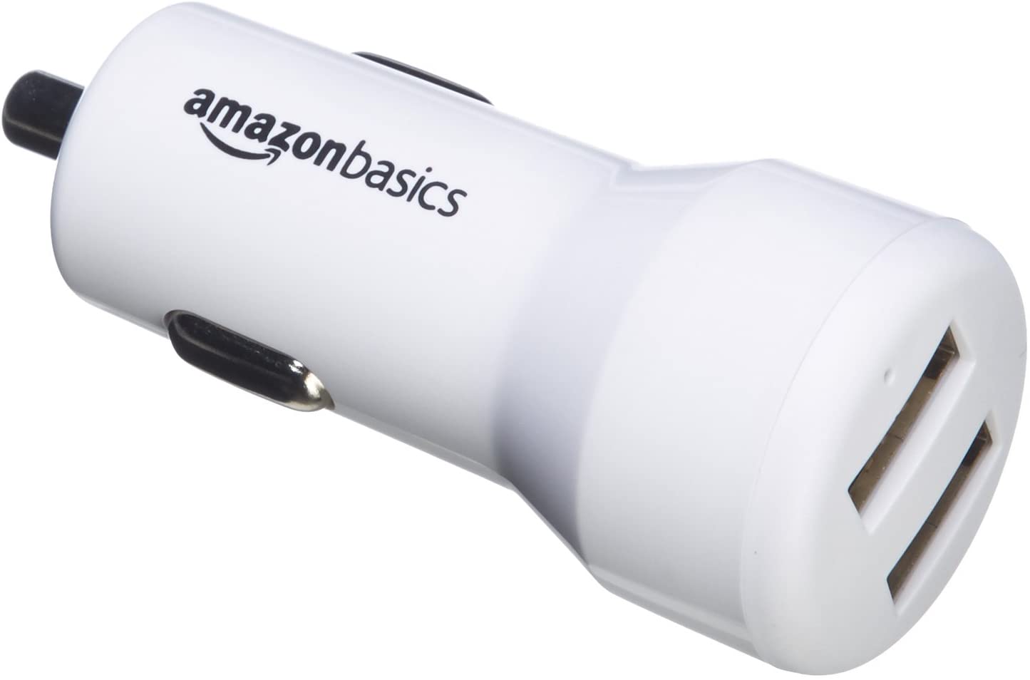 AmazonBasics 2-portowa ładowarka samochodowa USB Apple Android 4,8A 24W biały
