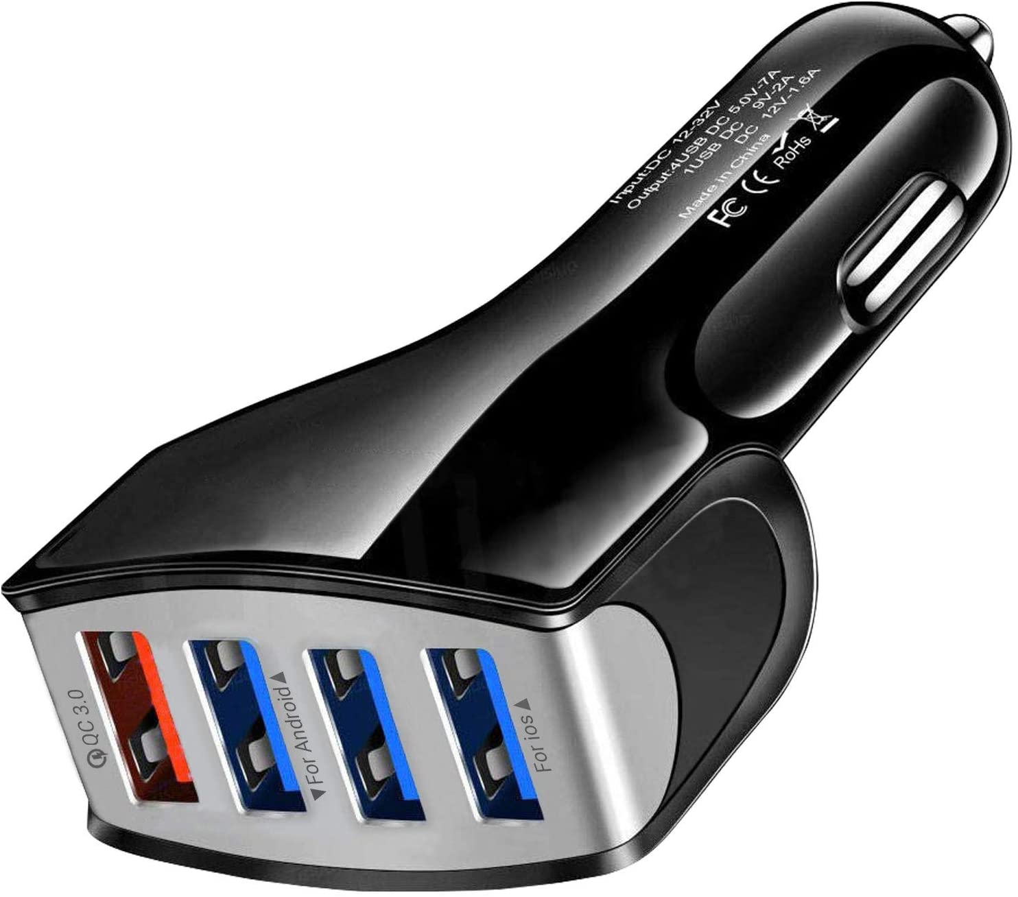 Ładowarka samochodowa ULTRICS 4-porty 35W 7A Quick Charge 3.0
