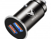 Szybka ładowarka samochodowa USB z dwoma portami i układem QUALCOMM 3.0 – zdjęcie 1