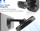 Mini wentylator biurkowy z akumulatorem stołowy OPOLAR F621 – zdjęcie 7