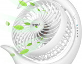 Mini wentylator stołowy do domu Omasi 3600mAh akumulatorowy 3-biegowy 360° USB – zdjęcie 1