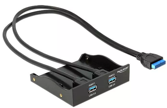 Koncentrator panel czołowy DELOCK 61896 USB 3.0 2-porty wewn. 19 Pin