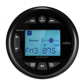 Ekran LCD z radiem moduł bluetooth VELEX MARINE RADIO VX230