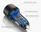 Ładowarka samochodowa 3-portowa USB DeepDream C330W – zdjęcie 4