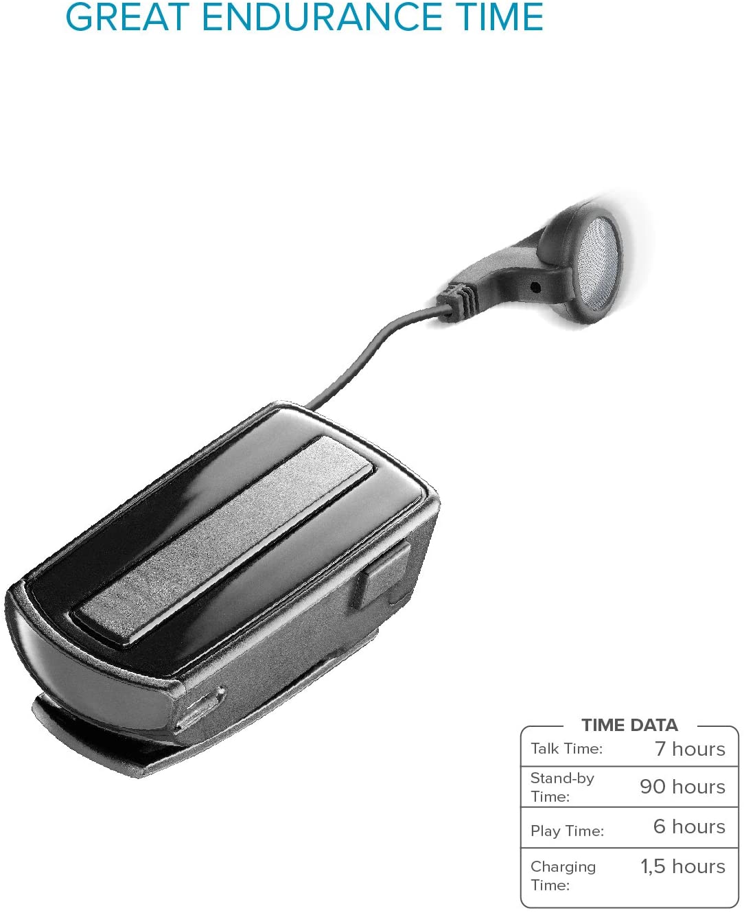 Bezprzewodowa słuchawka Bluetooth Cellularline Roller Clip