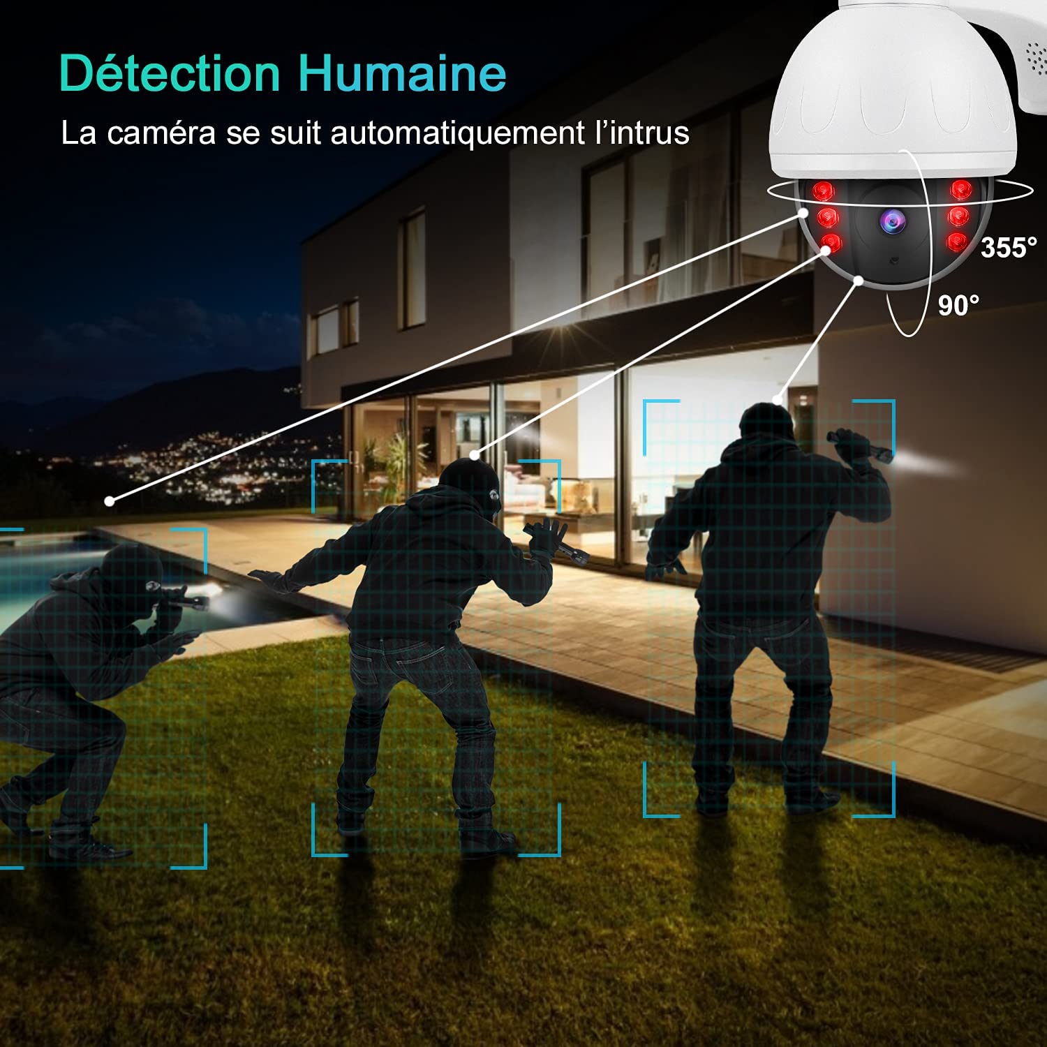Zewnętrzna kamera monitoringu ORISCAM SD17S 1080P WiFi Amazon