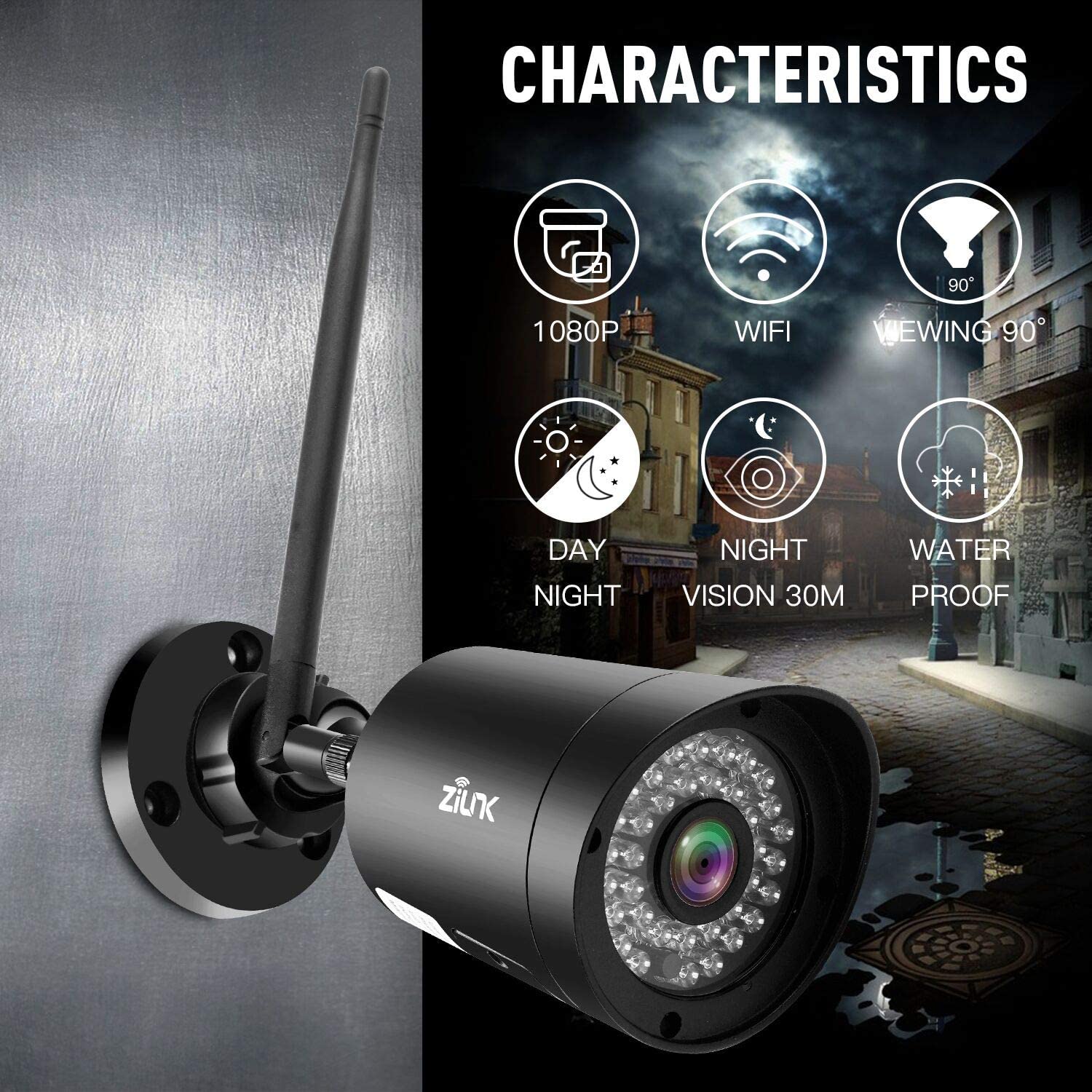 Kamera monitoring IP ZILNK 2MP 1080P 25 kl./s WLAN