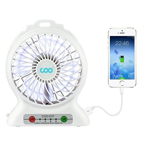 Wentylator wiatrak powerbank usb + ogniwo 18650