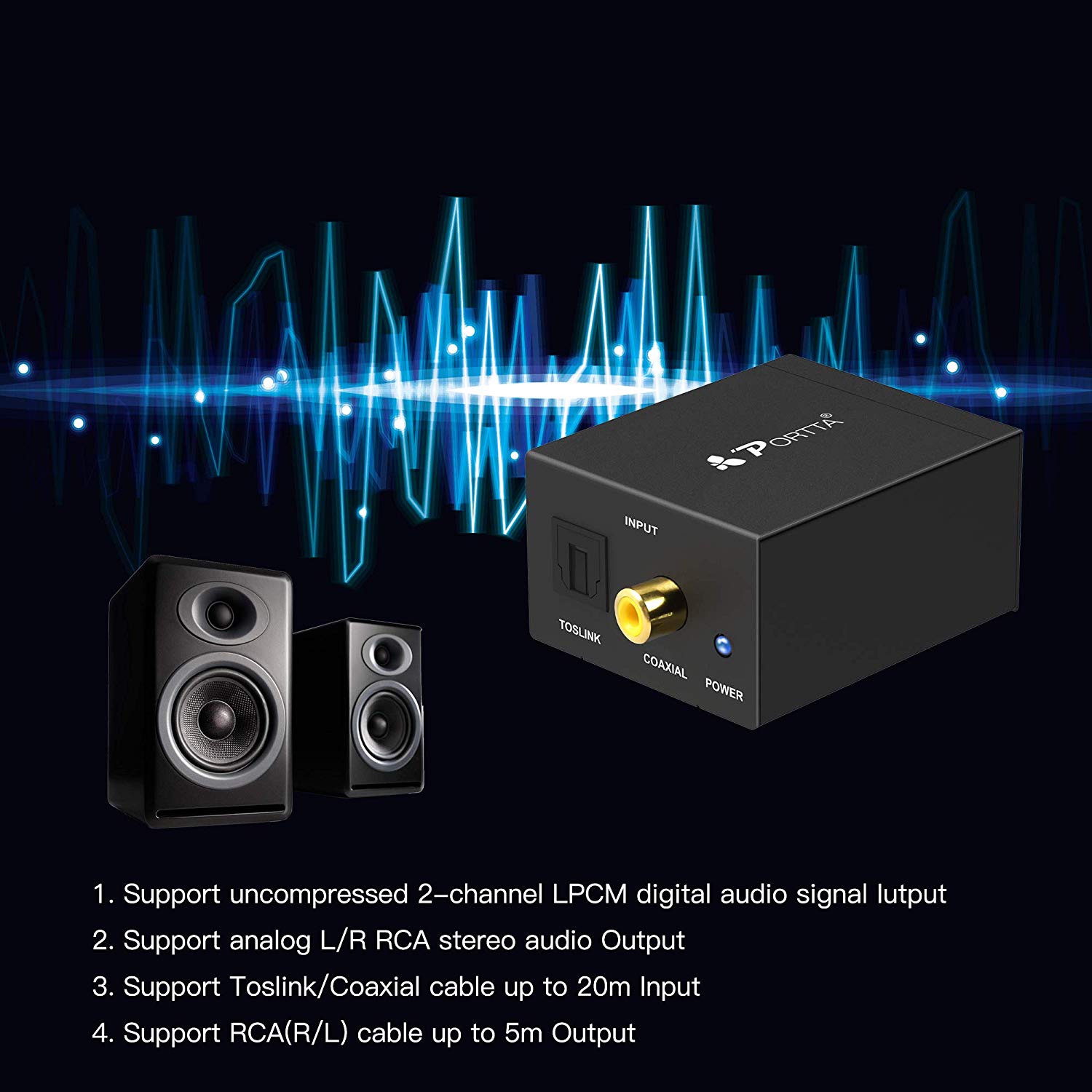 Konwerter sygnału audio digital optyczny analog