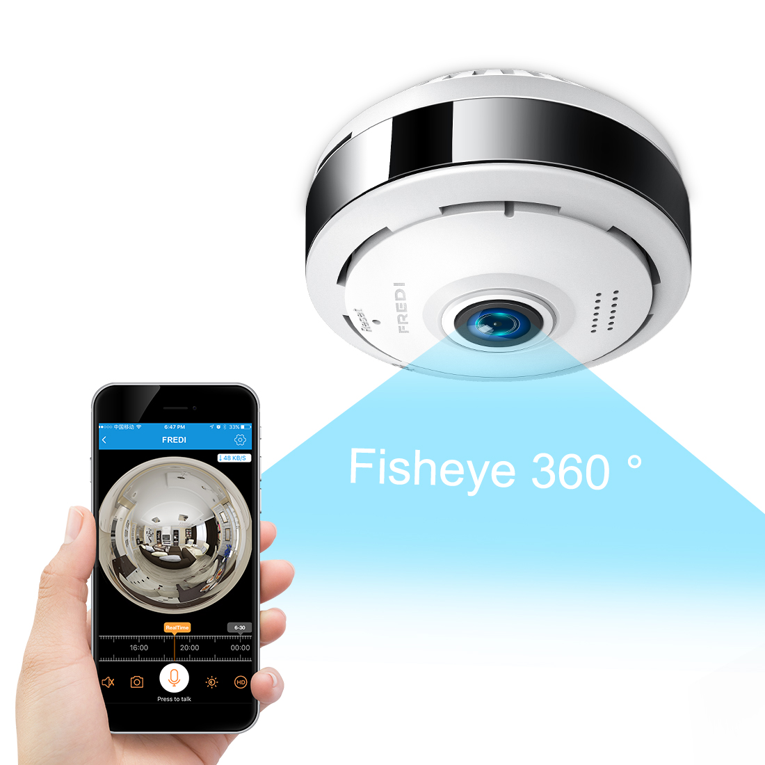 Kamera monitoring IP Fredi 360 960P HD 1.3MP