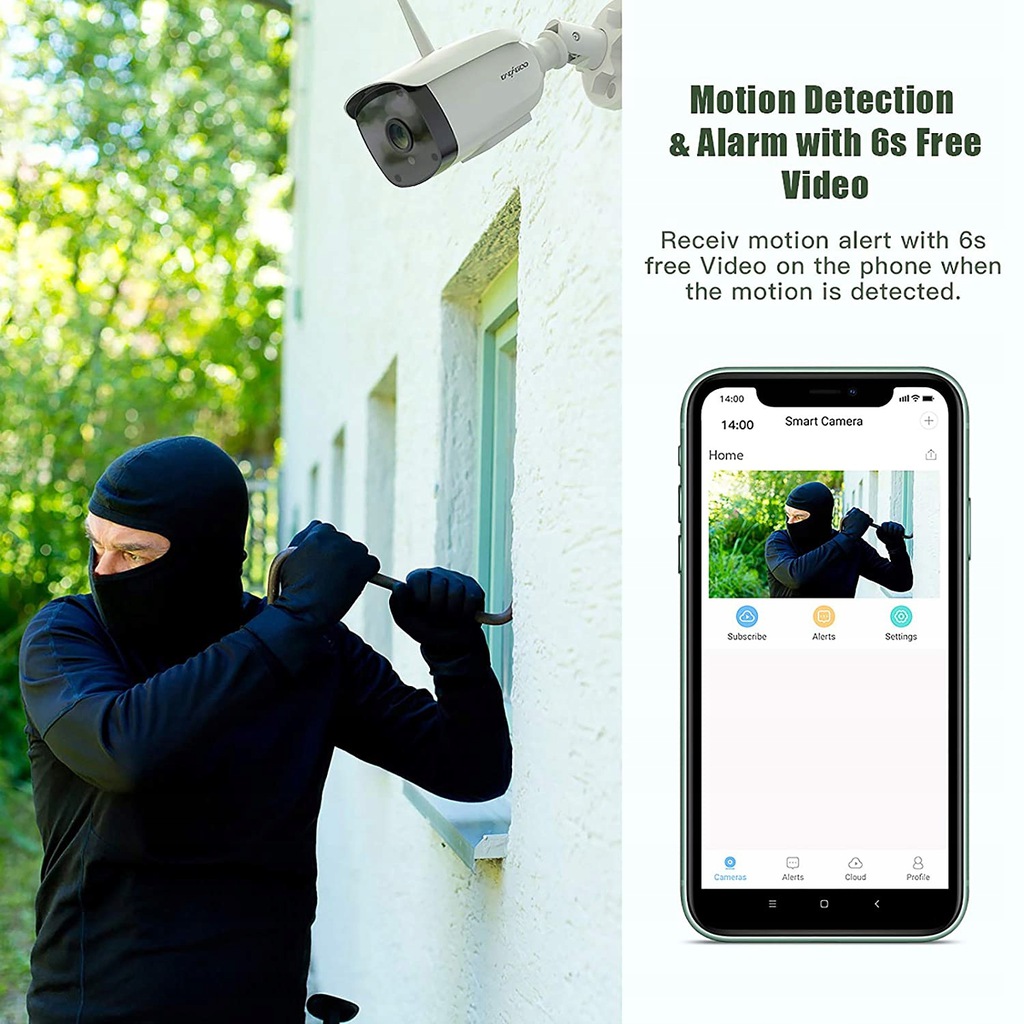 Bezprzewodowa kamera zewnętrzna Cacagoo SN-IPC-HW11 1080P WiFi