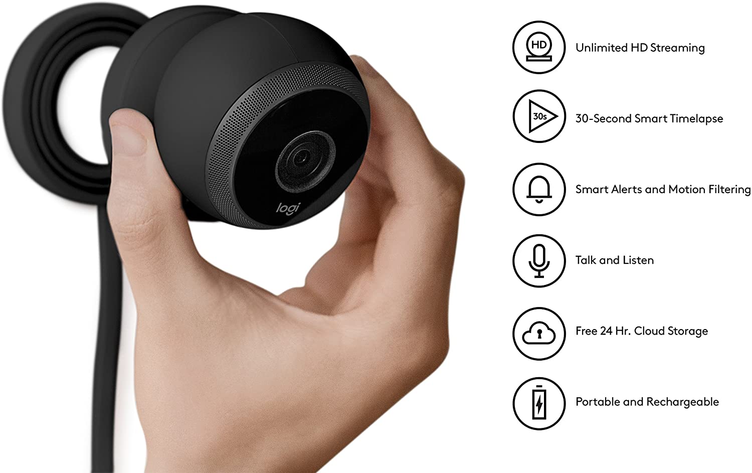 Kamera bezprzewodowa szpiegowska Logitech Logi Circle V-R0005