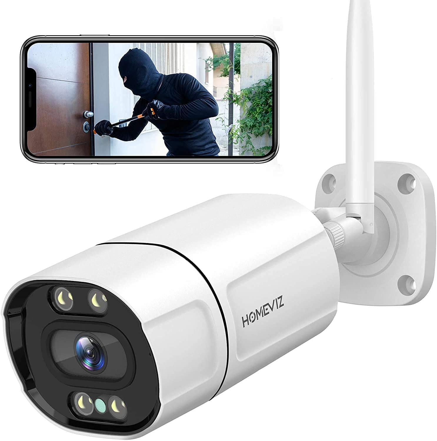 Zewnetrzna kamera tubowa Homeviz 2K WiFi CCTV IP66 OB10