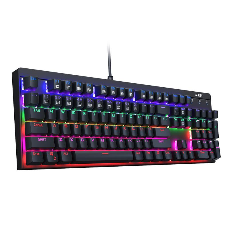 Klawiatura przewodowa mechaniczna gamingowa Aukey KM-G6 RGB