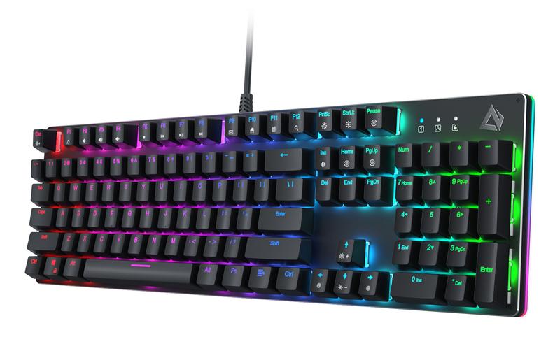 Klawiatura przewodowa mechaniczna gamingowa Aukey KM-G12 RGB Blue