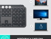 Klawiatura bezprzewodowa Logitech MX Keys do MAC Space Grey – zdjęcie 3