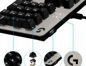 Klawiatura mechaniczna przewodowa gamingowa Logitech G413 Silver Tactile – zdjęcie 2