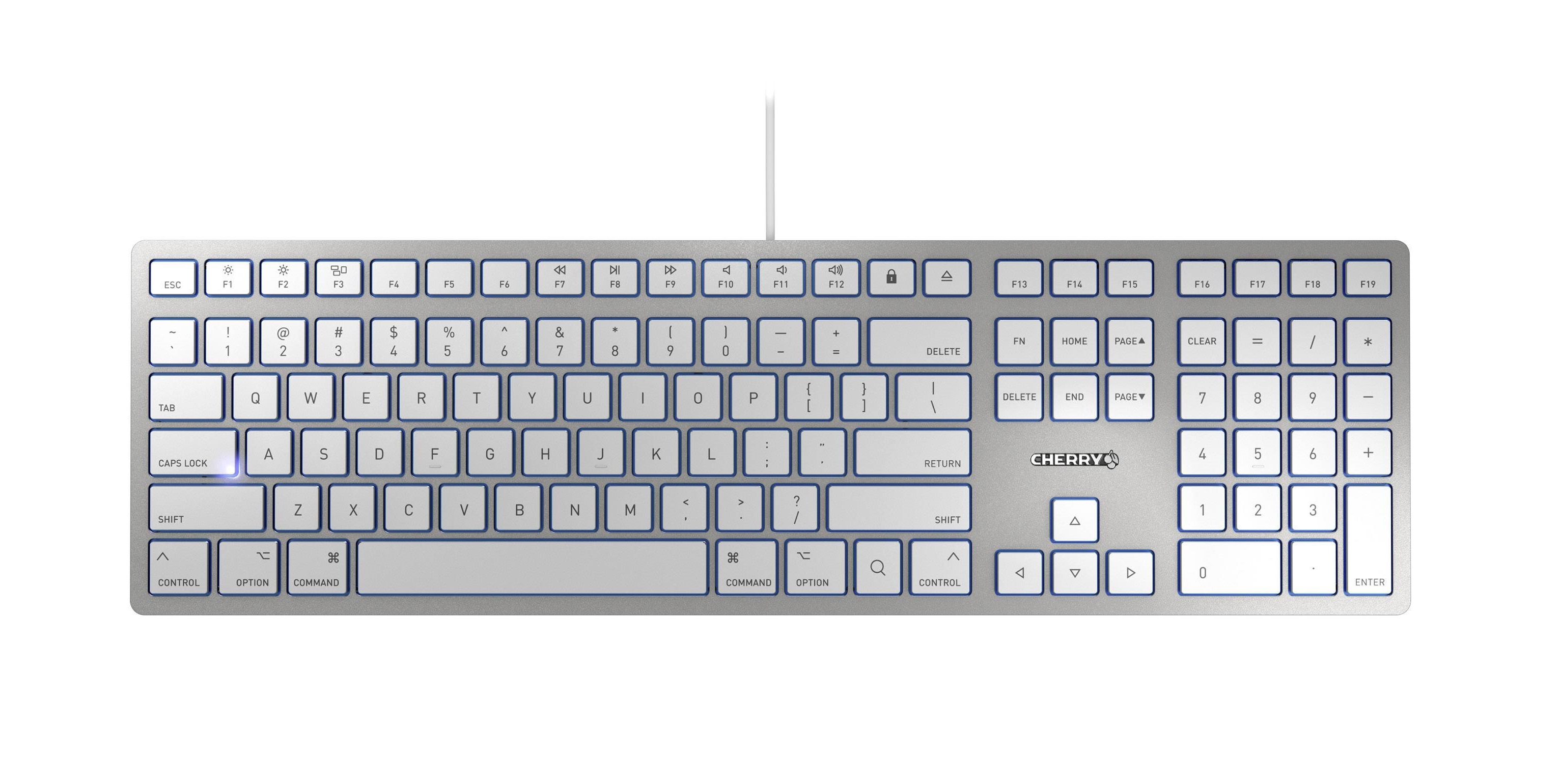 Klawiatura przewodowa CHERRY KC 6000 Slim Apple MacBook MacOS