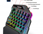 Klawiatura przewodowa gamingowa jednoręczna HXSJ V100 RGB 35 klawiszy – zdjęcie 2